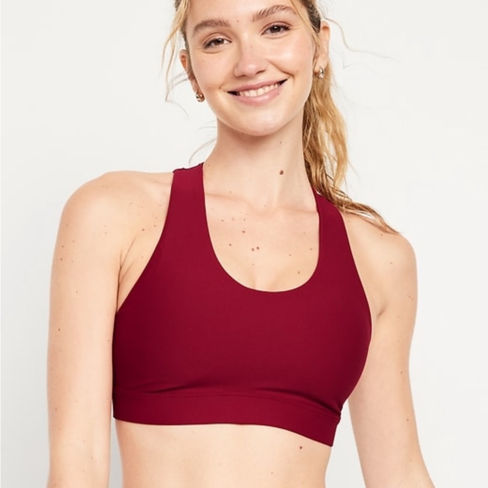 Women's Burgundy Sports Bra Old Navy 3X work out casual NWT